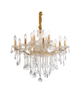 Ideal Lux Lampa Wisząca FLORIAN SP12 ORO Złoty/Mosiądz 035611