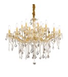 Ideal Lux Lampa Wisząca FLORIAN SP18 ORO Złoty/Mosiądz 075181