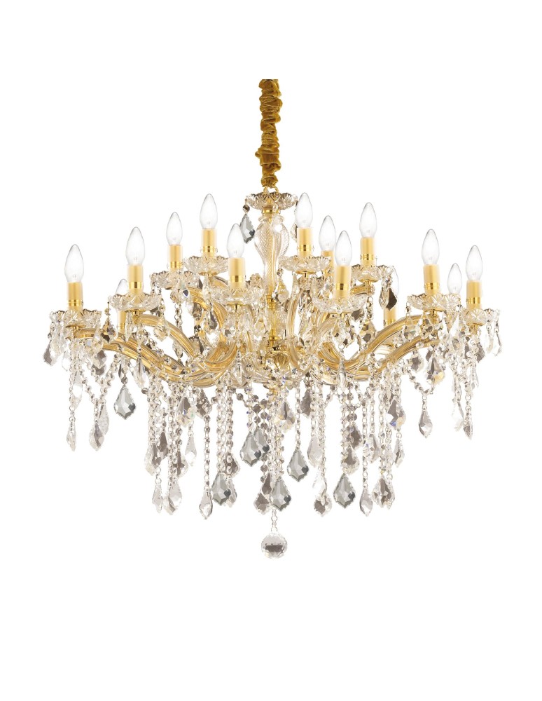 Ideal Lux Lampa Wisząca FLORIAN SP18 ORO Złoty/Mosiądz 075181
