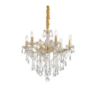 Ideal Lux Lampa Wisząca FLORIAN SP6 ORO Złoty/Mosiądz 035635