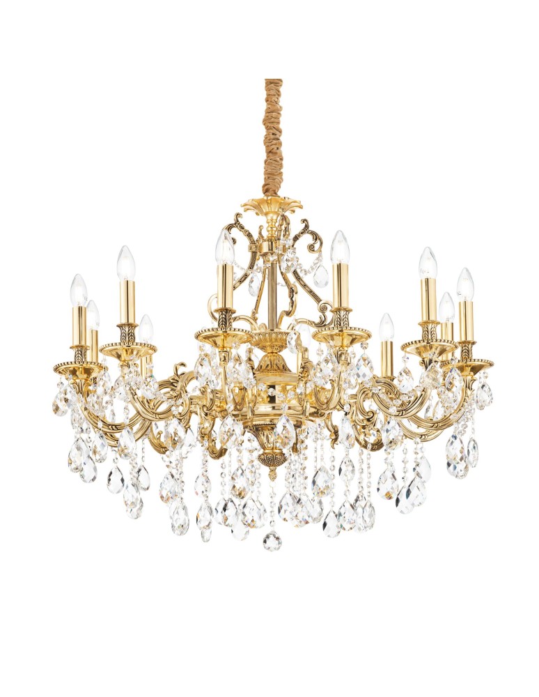 Ideal Lux Lampa Wisząca GIOCONDA SP12 ORO Złoty 164960