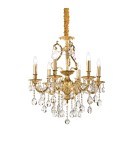 Ideal Lux Lampa Wisząca GIOCONDA SP6 ORO Złoty 060507