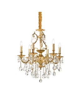 Ideal Lux Lampa Wisząca GIOCONDA SP6 ORO Złoty 060507