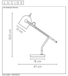 Reading table lamps - Lucide WAYLON Desk 1xE27 black brown 05627/01/30 - product 17