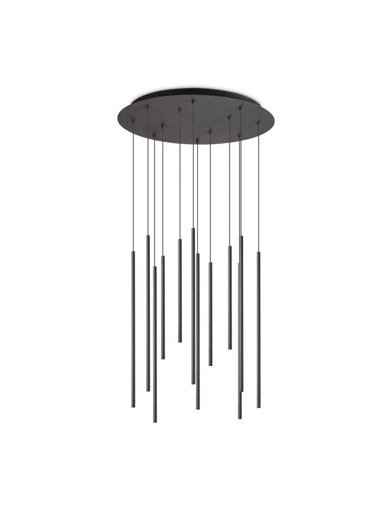 Ideal Lux Lampa Wisząca LOOK LED SP12 ROUND DROP D16 ON-OFF NE 2700K Czarny 341095 Ideal Lux Lampa Wisząca LOOK LED SP12 ROUND DROP D16 ON-OFF NE 2700K Czarny 341095