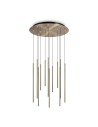 Ideal Lux Lampa Wisząca LOOK LED SP12 ROUND DROP D16 ON-OFF OT 2700K Mosiądz 341101