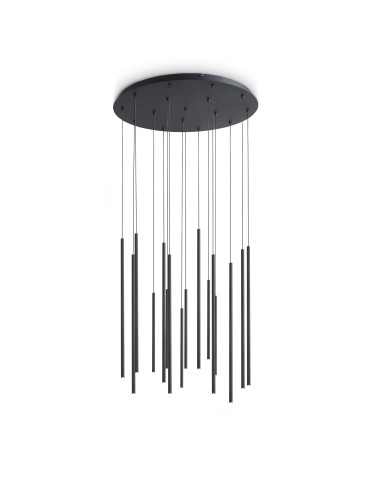 Ideal Lux Lampa Wisząca LOOK LED SP16 ROUND DROP D16 ON-OFF NE 3000K Czarny 371146