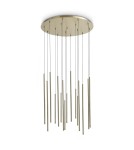 Ideal Lux Lampa Wisząca LOOK LED SP16 ROUND DROP D16 ON-OFF OT 3000K Mosiądz 371153