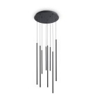 Ideal Lux Lampa Wisząca LOOK LED SP8 ROUND DROP D16 ON-OFF NE 3000K Czarny 371177 Ideal Lux Lampa Wisząca LOOK LED SP8 ROUND DROP D16 ON-OFF NE 3000K Czarny 371177