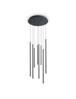 Ideal Lux Lampa Wisząca LOOK LED SP8 ROUND DROP D16 ON-OFF NE 3000K Czarny 371177