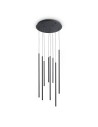Ideal Lux Lampa Wisząca LOOK LED SP8 ROUND DROP D16 ON-OFF NE 3000K Czarny 371177 Ideal Lux Lampa Wisząca LOOK LED SP8 ROUND DROP D16 ON-OFF NE 3000K Czarny 371177