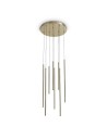 Ideal Lux Lampa Wisząca LOOK LED SP8 ROUND DROP D16 ON-OFF OT 3000K Mosiądz 371184