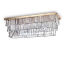 Ideal Lux Lampa Sufitowa MARTINEZ PL8 ORO Złoty 213569