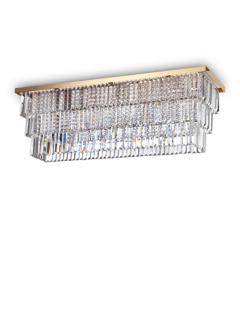 Ideal Lux Lampa Sufitowa MARTINEZ PL8 ORO Złoty 213569