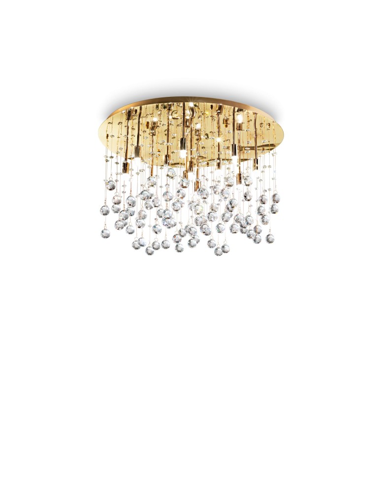 Ideal Lux Lampa Sufitowa MOONLIGHT PL12 ORO Złoty 082783