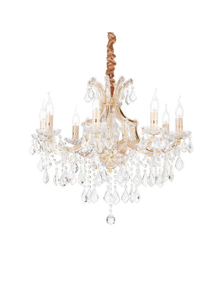 Ideal Lux Lampa Wisząca NAPOLEON SP8 ORO Złoty 167398