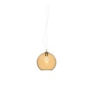 Ideal Lux Lampa Wisząca NEMO SP1 D20 AMBRA Bursztynowy/Mosiądz 339047