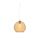 Ideal Lux Lampa Wisząca NEMO SP1 D30 AMBRA Bursztynowy/Mosiądz 339054