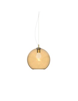 Ideal Lux Lampa Wisząca NEMO SP1 D30 AMBRA Bursztynowy/Mosiądz 339054