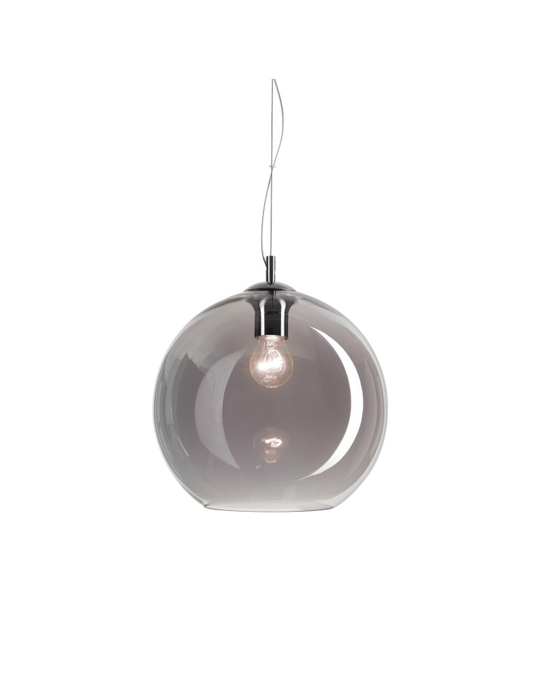 Ideal Lux Lampa Wisząca NEMO SP1 D30 FUME' Dymiony/Chrom 094236 Ideal Lux Lampa Wisząca NEMO SP1 D30 FUME' Dymiony/Chrom 094236
