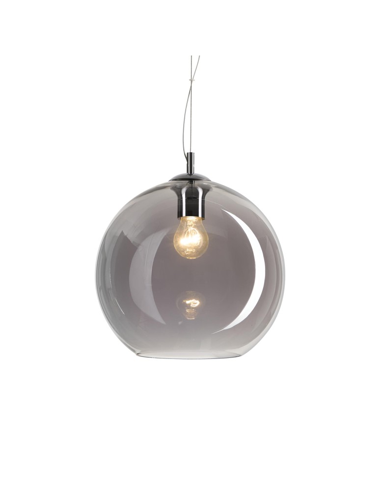 Ideal Lux Lampa Wisząca NEMO SP1 D40 FUME' Dymiony/Chrom 094229 Ideal Lux Lampa Wisząca NEMO SP1 D40 FUME' Dymiony/Chrom 094229