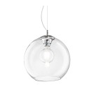 Ideal Lux Lampa Wisząca NEMO SP1 D40 TRASPARENTE Transparentny/Chrom 052816