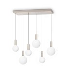 Ideal Lux Lampa Wisząca ODEON SP6 LINEAR Biały/Szary 349220