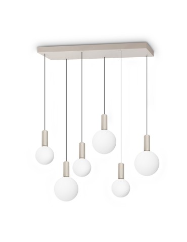 Ideal Lux Lampa Wisząca ODEON SP6 LINEAR Biały/Szary 349220
