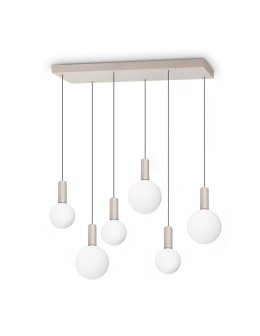 Ideal Lux Lampa Wisząca ODEON SP6 LINEAR Biały/Szary 349220