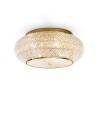 View Ideal Lux Lampa Sufitowa PASHA' PL10 ORO Złoty 100791