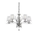 Ideal Lux Lampa Wisząca PEGASO SP5 BIANCO Biały/Chrom 066448