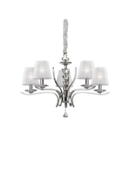 Ideal Lux Lampa Wisząca PEGASO SP5 BIANCO Biały/Chrom 066448