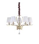 Ideal Lux Lampa Wisząca PEGASO SP5 OTTONE Mosiądz 197722