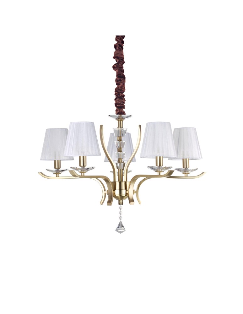 Ideal Lux Lampa Wisząca PEGASO SP5 OTTONE Mosiądz 197722