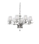 Ideal Lux Lampa Wisząca PEGASO SP8 BIANCO Biały/Chrom 059242