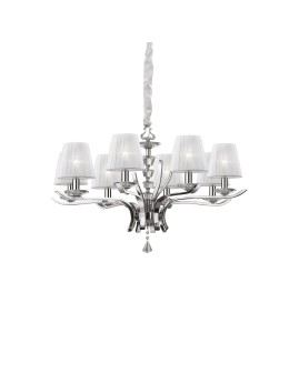 Ideal Lux Lampa Wisząca PEGASO SP8 BIANCO Biały/Chrom 059242