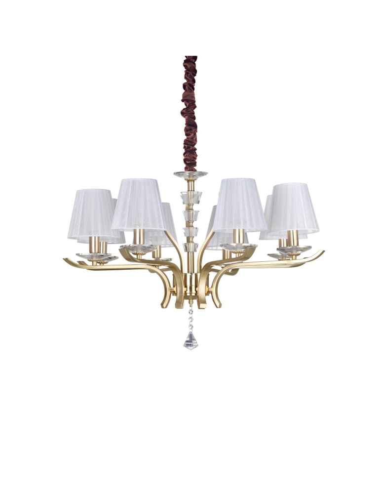 Ideal Lux Lampa Wisząca PEGASO SP8 OTTONE Mosiądz 197739