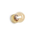 Ideal Lux Lampa Ścienna PERLAGE AP1 AMBRA Bursztynowy/Mosiądz 317809