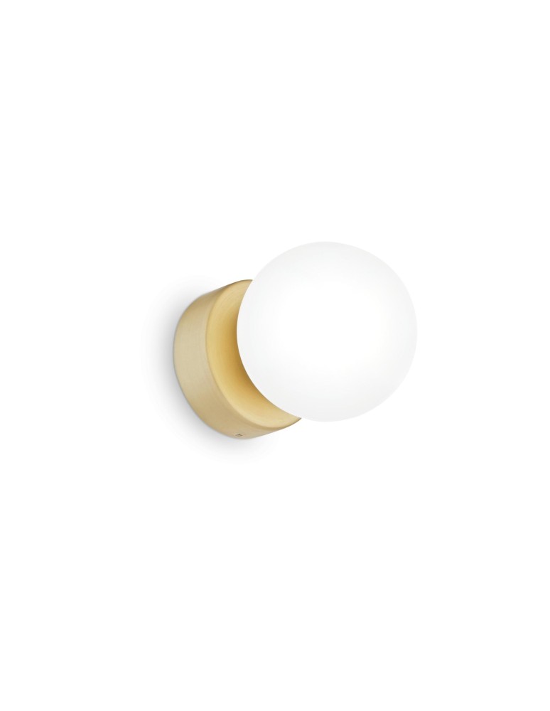 Ideal Lux Lampa Ścienna PERLAGE AP1 BIANCO Biały/Mosiądz 292410