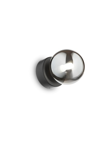 Ideal Lux Lampa Ścienna PERLAGE AP1 FUME' Dymiony/Czarny 292403