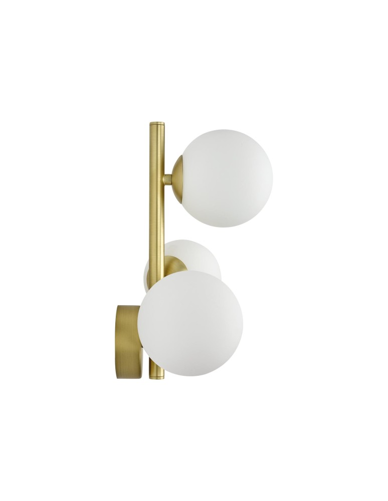 Ideal Lux Lampa Ścienna PERLAGE AP3 BIANCO Biały/Mosiądz 283784 Ideal Lux Lampa Ścienna PERLAGE AP3 BIANCO Biały/Mosiądz 283784