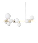 Ideal Lux Lampa Wisząca PERLAGE SP10 BIANCO Biały/Mosiądz 283791