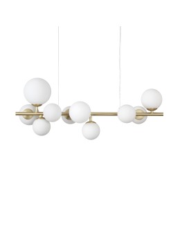 Ideal Lux Lampa Wisząca PERLAGE SP10 BIANCO Biały/Mosiądz 283791