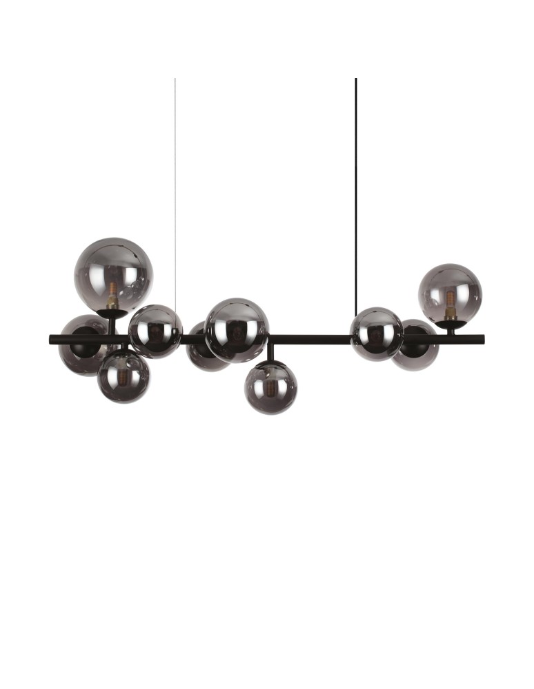 Ideal Lux Lampa Wisząca PERLAGE SP10 FUME' Dymiony/Czarny 271408 Ideal Lux Lampa Wisząca PERLAGE SP10 FUME' Dymiony/Czarny 271408
