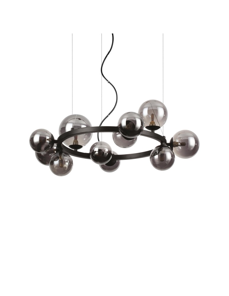 Ideal Lux Lampa Wisząca PERLAGE SP11 FUME' Dymiony/Czarny 271392