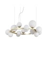Zobacz Ideal Lux Lampa Wisząca PERLAGE SP14 BIANCO Biały/Mosiądz 283814