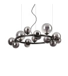Ideal Lux Lampa Wisząca PERLAGE SP14 FUME' Dymiony/Czarny 271385