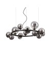 Zobacz Ideal Lux Lampa Wisząca PERLAGE SP14 FUME' Dymiony/Czarny 271385