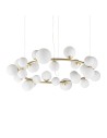 Zobacz Ideal Lux Lampa Wisząca PERLAGE SP25 BIANCO Biały/Mosiądz 363370
