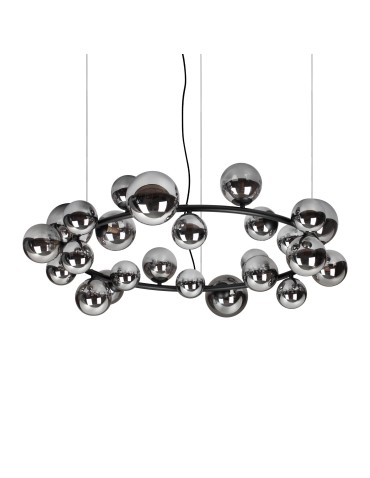 Ideal Lux Lampa Wisząca PERLAGE SP25 FUME' Dymiony/Czarny 363387